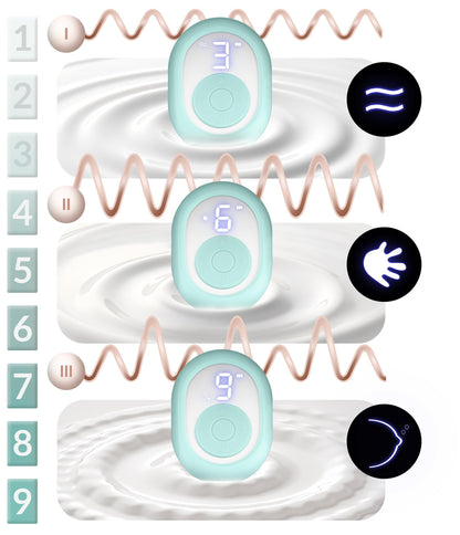 Nukido elektriline rinnapump, 3 režiimi, LED-ekraaniga, BPA-vaba, türkiissinine-valge