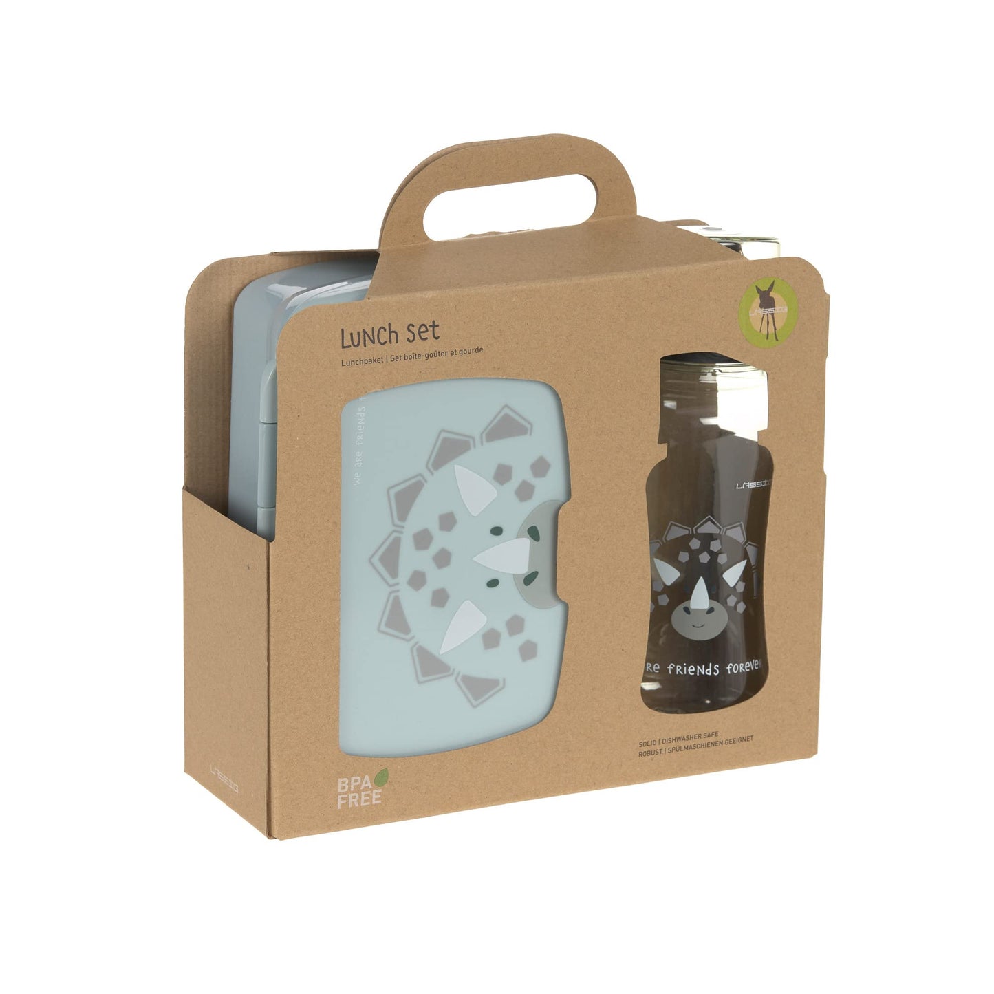 Lässig lõunasöögikomplekt About Friends Dino Green – karp ja joogipudel (460 ml)
