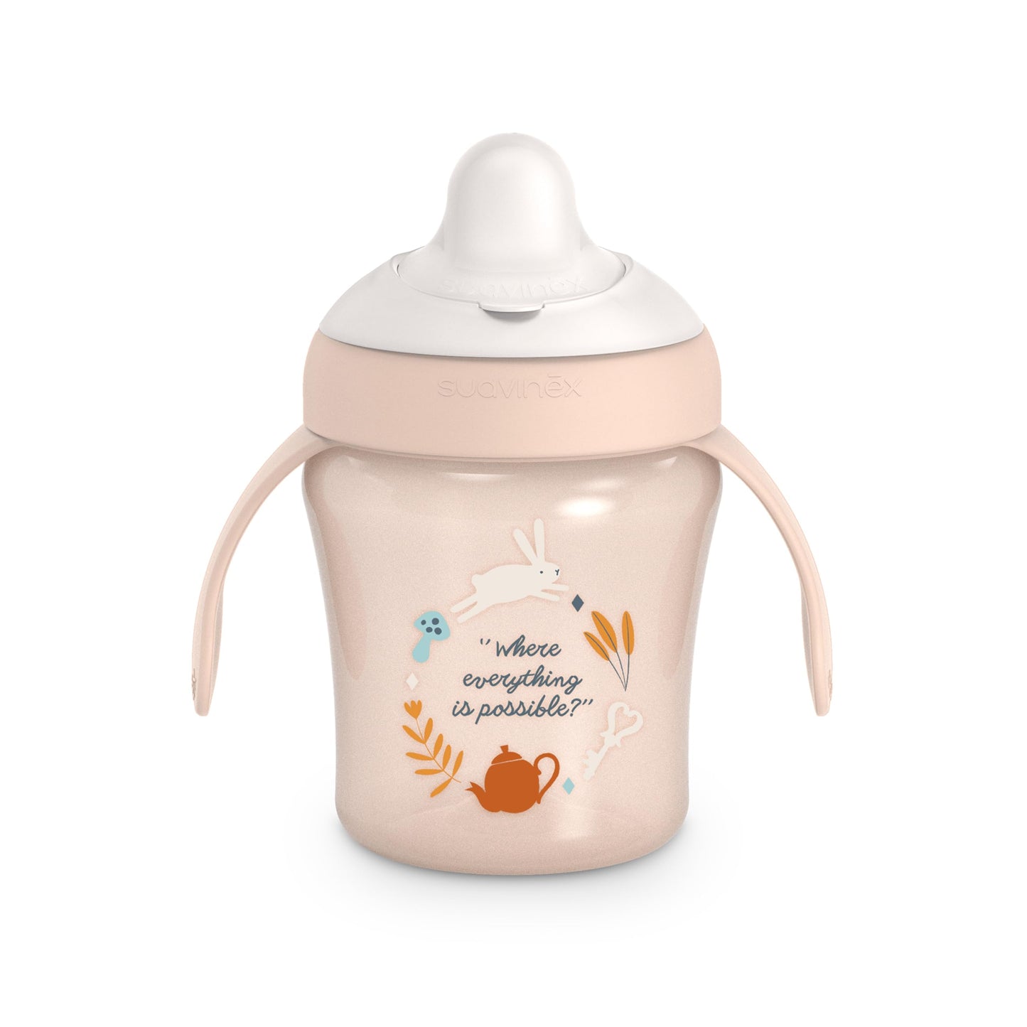 SUAVINEX joogitops Wonderland roosa, 200 ml, +6 kuud