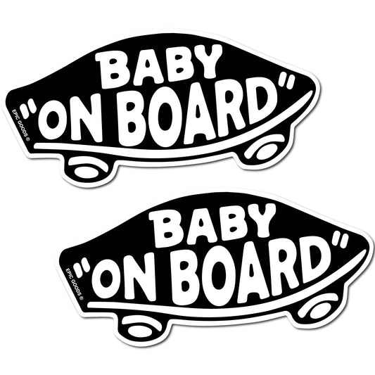 EPIC Goods “Baby on Board” kleebised autole (2 tk) – veekindel ja vastupidav