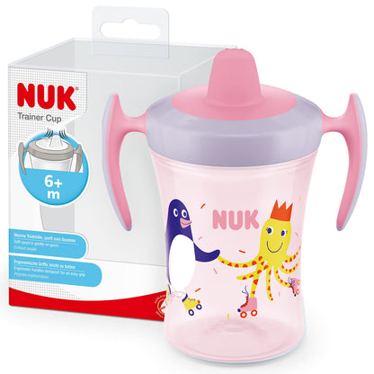 NUK Trainer Cup 230 ml, roosa pingviin, 6+ kuud