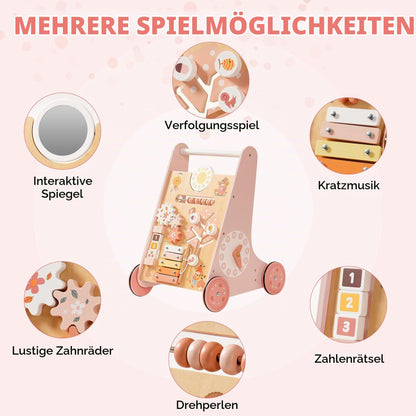 ROBUD puidust käimistugi RB-WRP26, roosa, alates 12 kuust