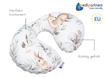 Medi Partners laste reisipadi / kaelapadi, 100% puuvill ja minky, oravapildiga