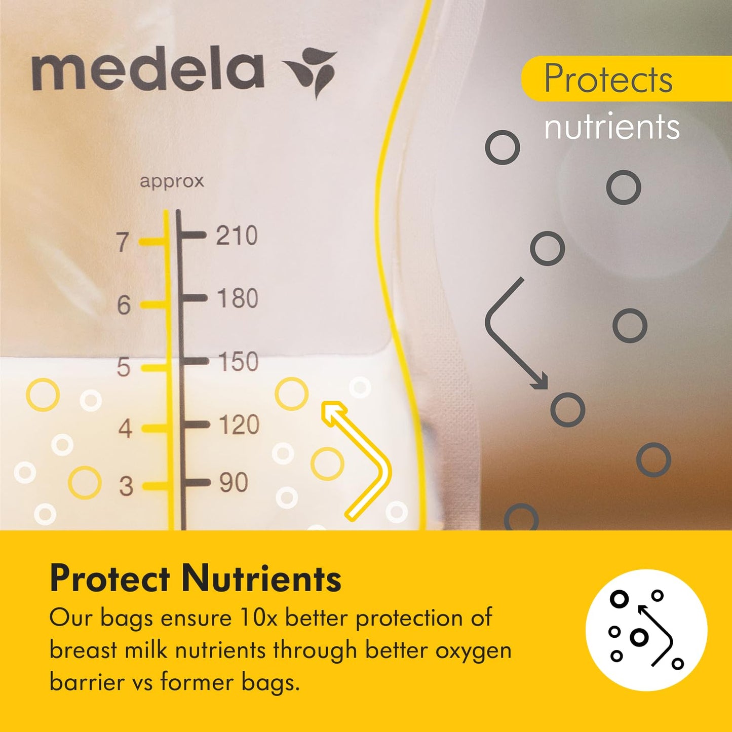 Medela Easy Pour rinnapiima säilituskotid, 210 ml, 50 tk