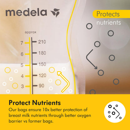 Medela Easy Pour rinnapiima säilituskotid, 210 ml, 50 tk