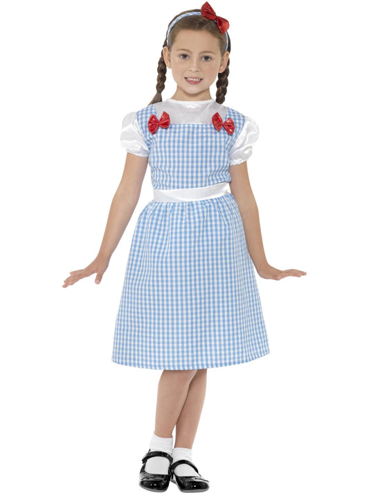 Smiffys Country Girl girls' costume, blue, 4–6 years