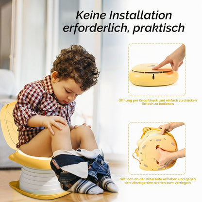 XINYUDAILY potiiste kokkupandav reisipott, kollane, mudel 25