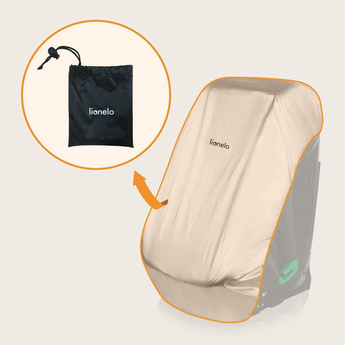 Lionelo THERMALCOVER universaalne turvatooli kate, hõbedane