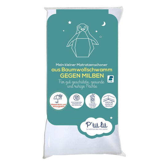 P’tit Lit veekindel ja tolmulestavastane madratsikaitse beebile 60 × 120 cm
