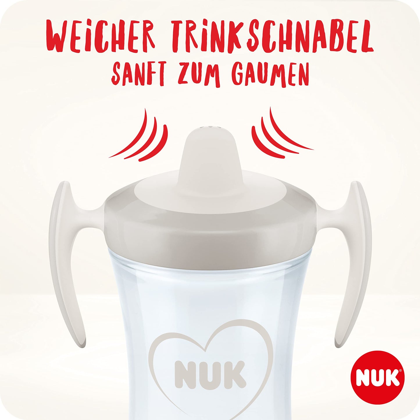 NUK Trainer Cup 230 ml, roosa pingviin, 6+ kuud