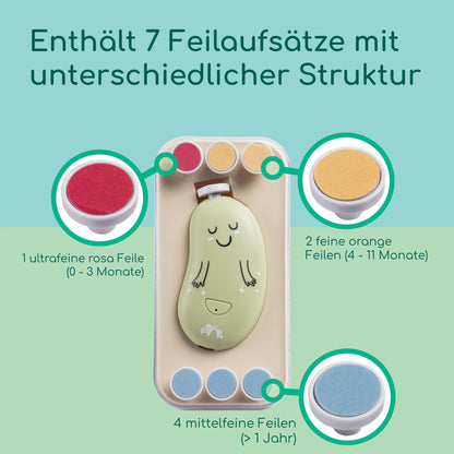 Bebeconfort elektriline beebi küüneviil, roheline, USB-C, 3 kiirust, LED, alates sünnist