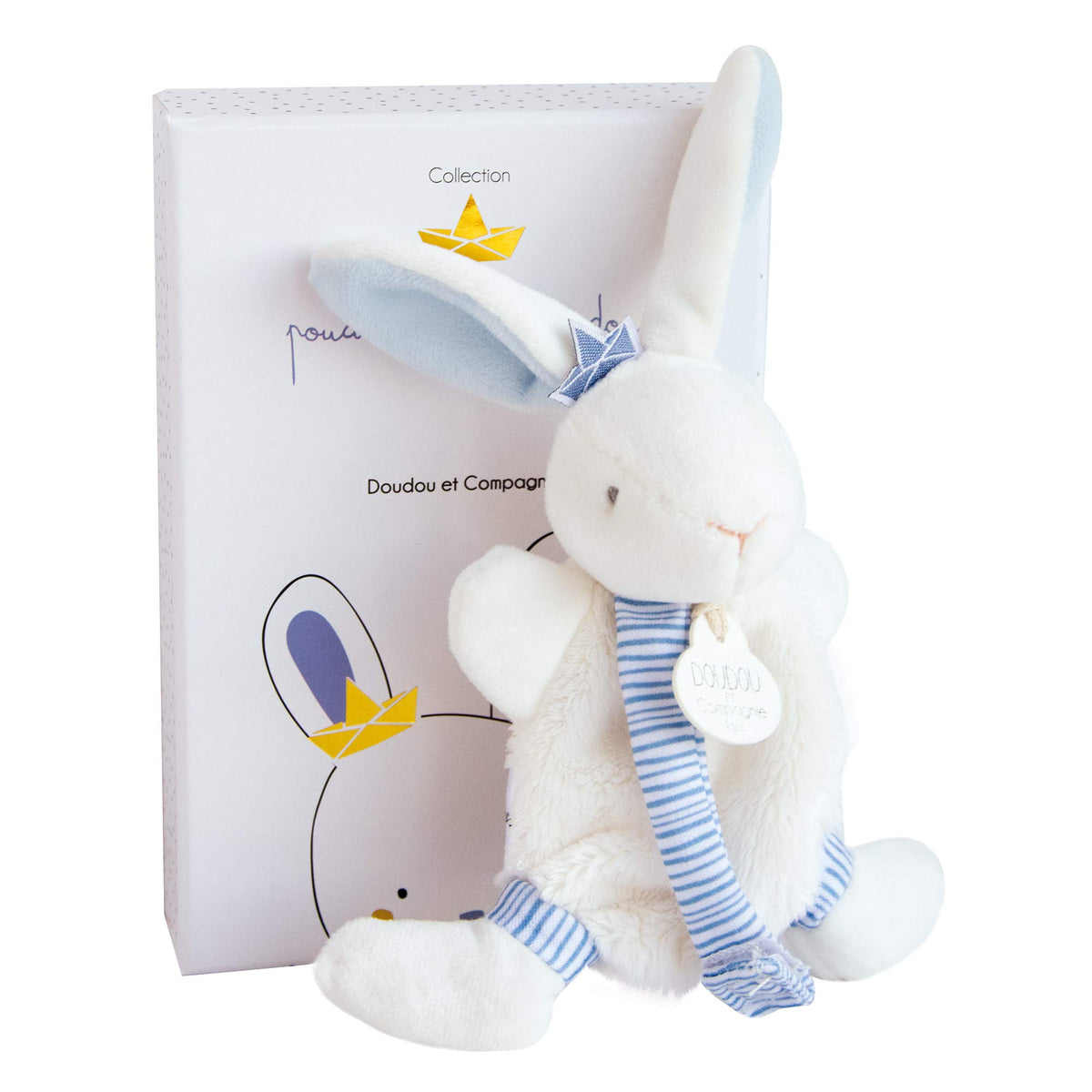 Doudou et Compagnie DC3511 jänesekujuline kaisulapp lutiklambriga, sinine