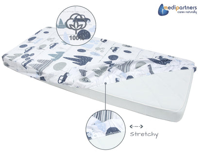 Medi Partners 3-osaline beebivoodi lina komplekt, 60 × 120 cm, 100% puuvill