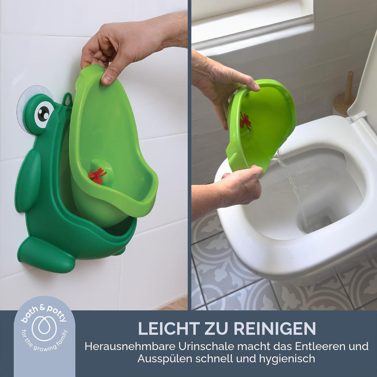 Dreambaby Pee-Pod pissipott pöörleva märklauaga, roheline, poistele 1-6 a