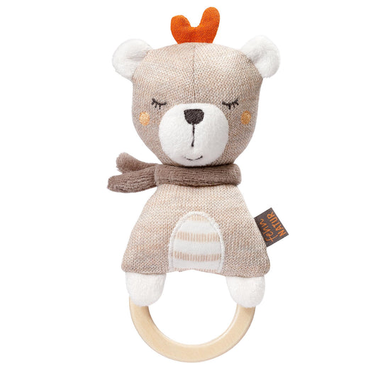 Fehn fehnNATUR puidust haaramislelu Teddy, pruun, alates sünnist