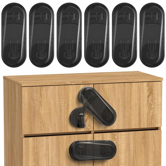ECHOCUBE laste turvalukud kappidele, 6 tk, must, BB24DC281-BK