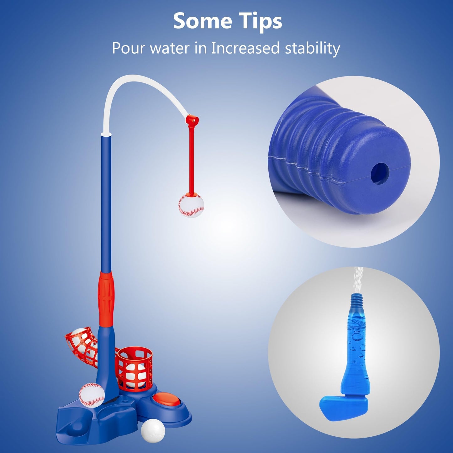 SKERITO laste pesapallikomplekt 4-ühes (T-Ball), sinine, 3–7 a