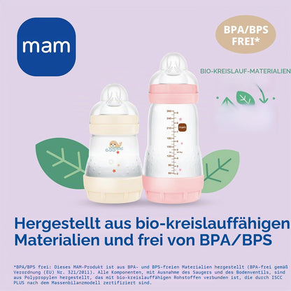 MAM Easy Start Anti-Colic lutipudelite komplekt 2 tk, 260 ml, roosa, 2+ kuud