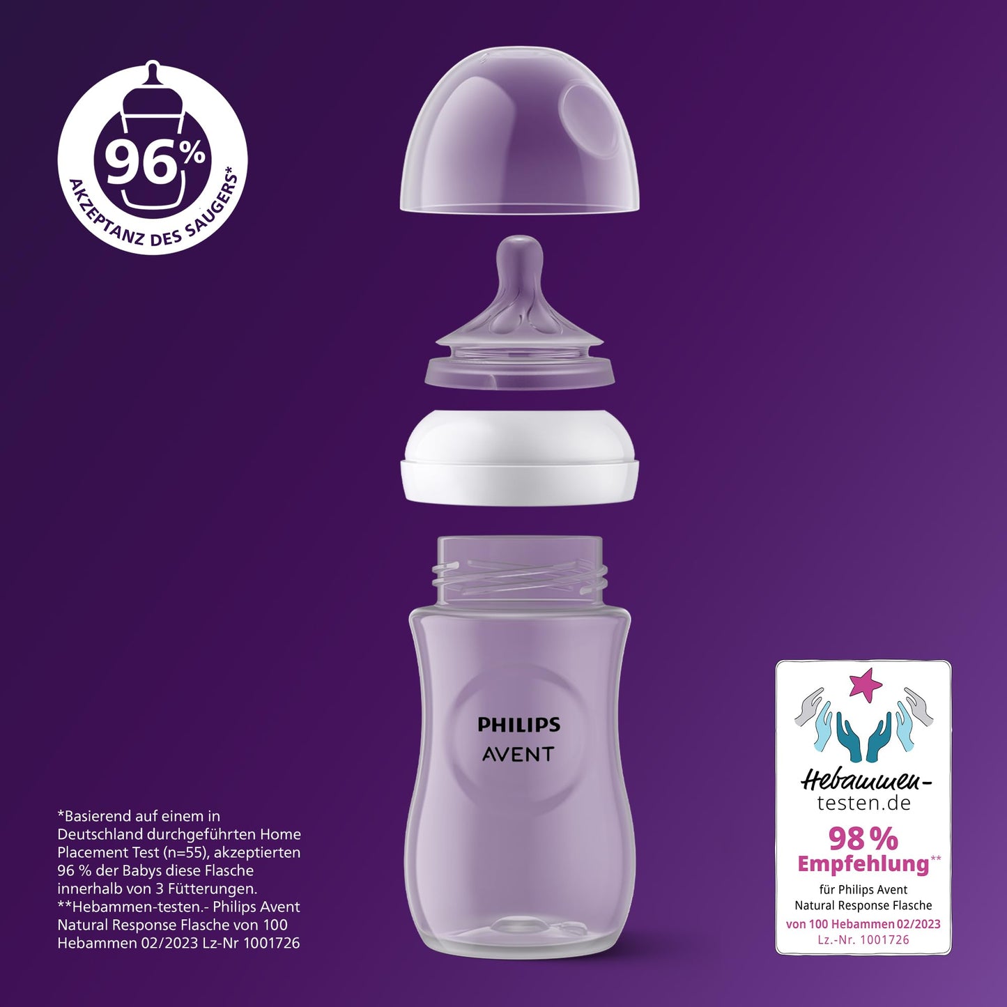 PHILIPS AVENT Natural Response lutipudel 330 ml, voolukiirus 4, lutt alates 3 kuust, SCY906/11