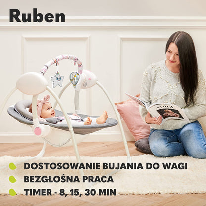 Lionelo Ruben elektriline beebikiik, kuni 9 kg, hall-türkiis