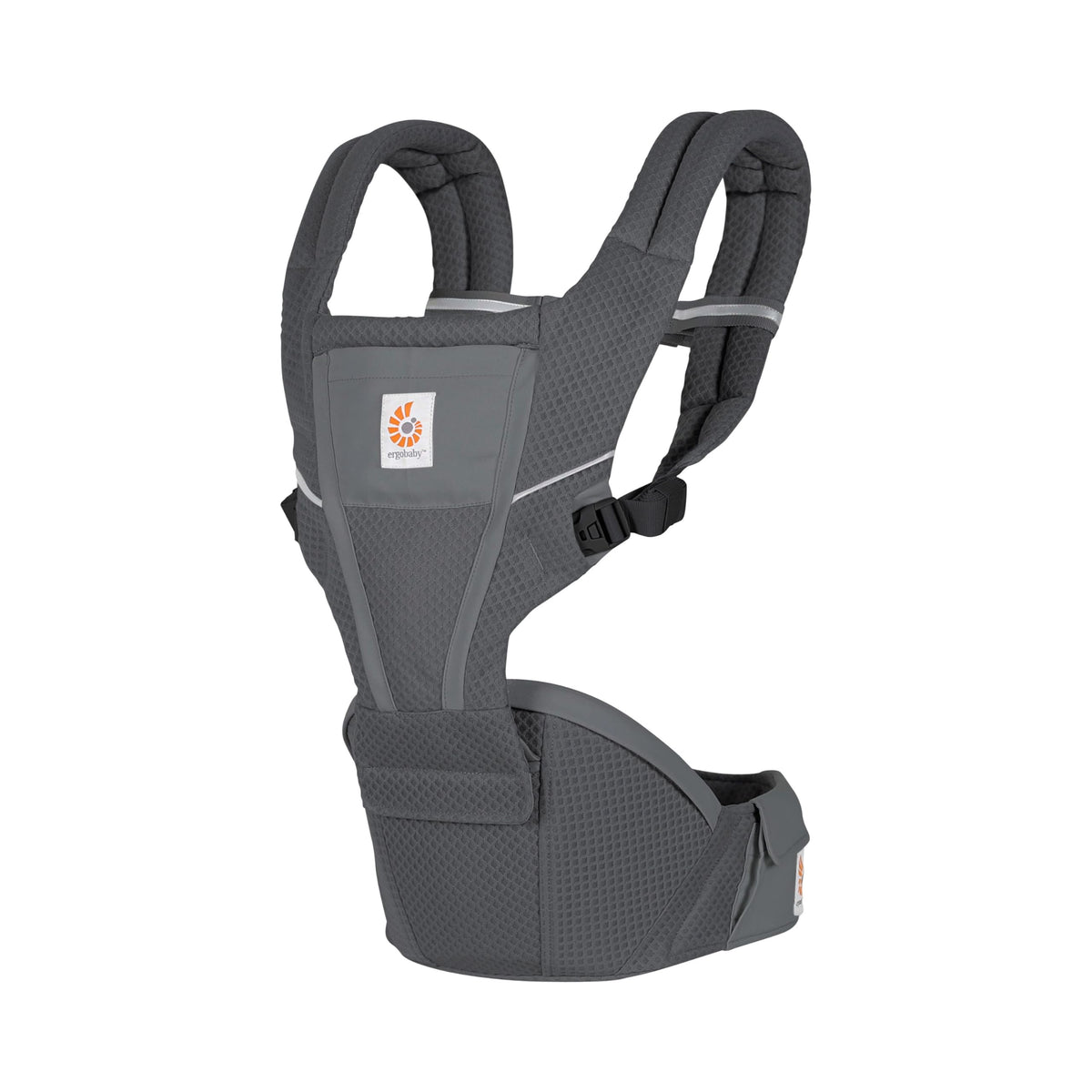 Ergobaby Alta Hip Seat beebikandekott hüftsistmega, SoftFlex Mesh, 4–48 kuud, grafiithall