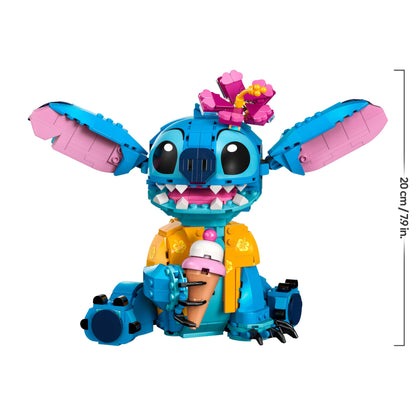 LEGO Disney Stitch 43249 ehitusfiguur jäätise ja lillekaunistusega