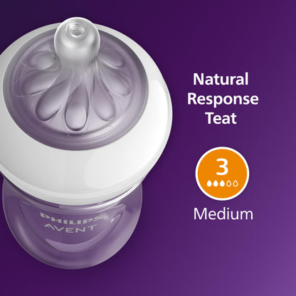 Philips Avent Natural Response lutipudelite kinkekomplekt 4 × 260 ml, T3 (3-6 kuud)