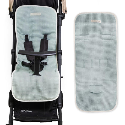 MIMUSELINA universaalne vankri istmepadi Waffle Mint, 34 × 84 cm