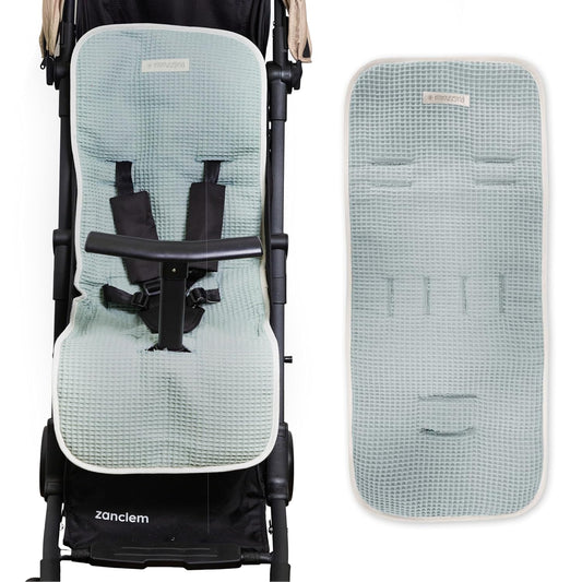 MIMUSELINA universaalne vankri istmepadi Waffle Mint, 34 × 84 cm