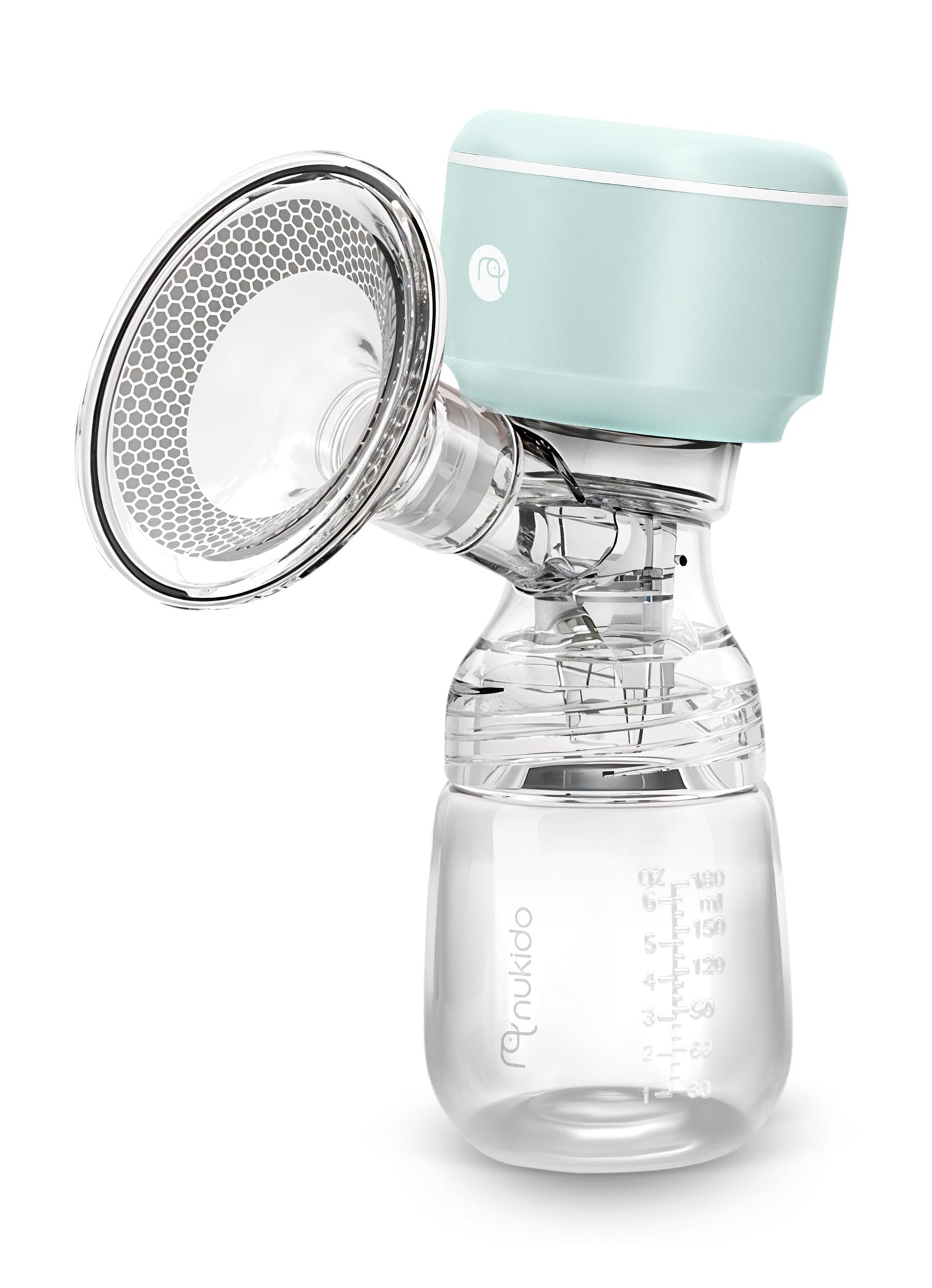 Nukido elektriline rinnapump, 3 režiimi, LED-ekraaniga, BPA-vaba, türkiissinine-valge