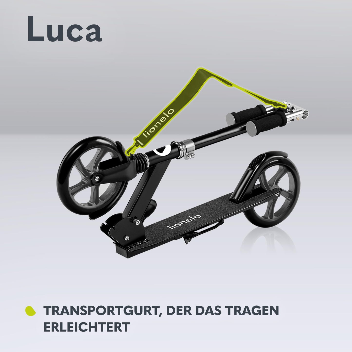 Lionelo Luca tõukeratas, kokkupandav, 200 mm PU-rattad, kuni 100 kg
