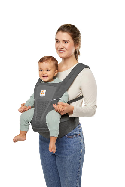 Ergobaby Alta Hip Seat beebikandekott hüftsistmega, SoftFlex Mesh, 4–48 kuud, grafiithall