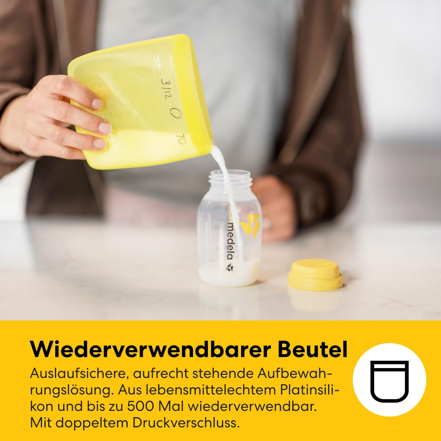 Medela rinnapiima hoiustamise komplekt 150 ml pudelite, Easy Pour kottide ja jahutuskotiga