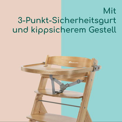 Bebeconfort Timba 2 söögitool, Natural Wood, 6+ kuud, kuni 110 kg