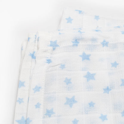 Ti TIN 100% puuvillane musliintekk, hallide tähtedega, 120×120 cm