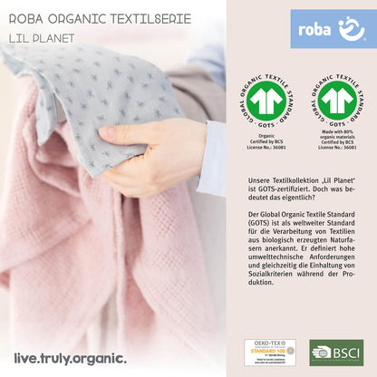 roba kummiga lina Safe Asleep 40 x 90 / 45 x 90, Canadian White