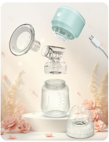 Nukido elektriline rinnapump, 3 režiimi, LED-ekraaniga, BPA-vaba, türkiissinine-valge