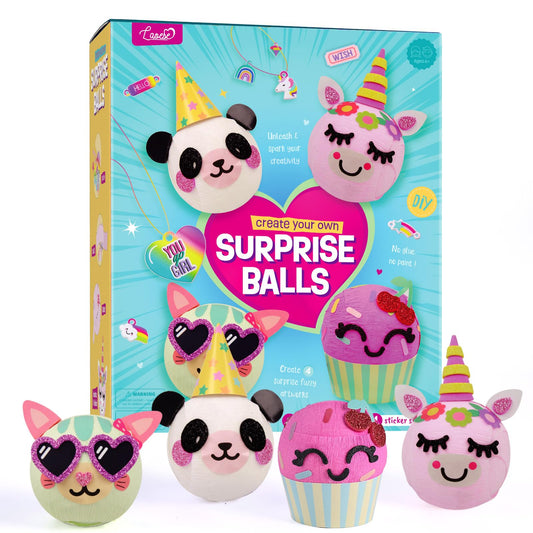 DIY käsitöökomplekt lastele „Surprise Balls“, 4 tk, 4–12 a