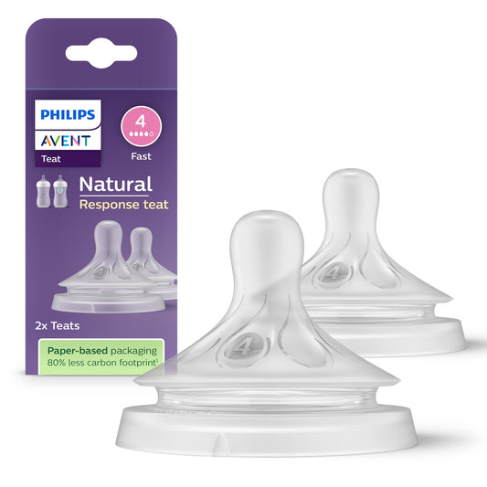 Philips Avent Natural Response lutid, 2 tk, voolukiirus 4, 3+ kuud