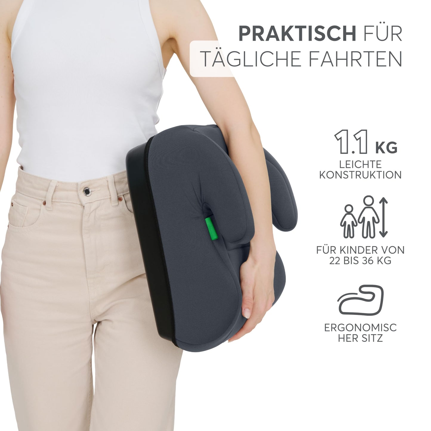 Kikka Boo turvatool i-UP, i-Size, 125-150 cm, hall, 7-12 a, 22-36 kg