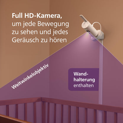 AVENT Premium Connected beebimonitor SCD974/26, 1080p HD-kaamera, rakendusega, valge