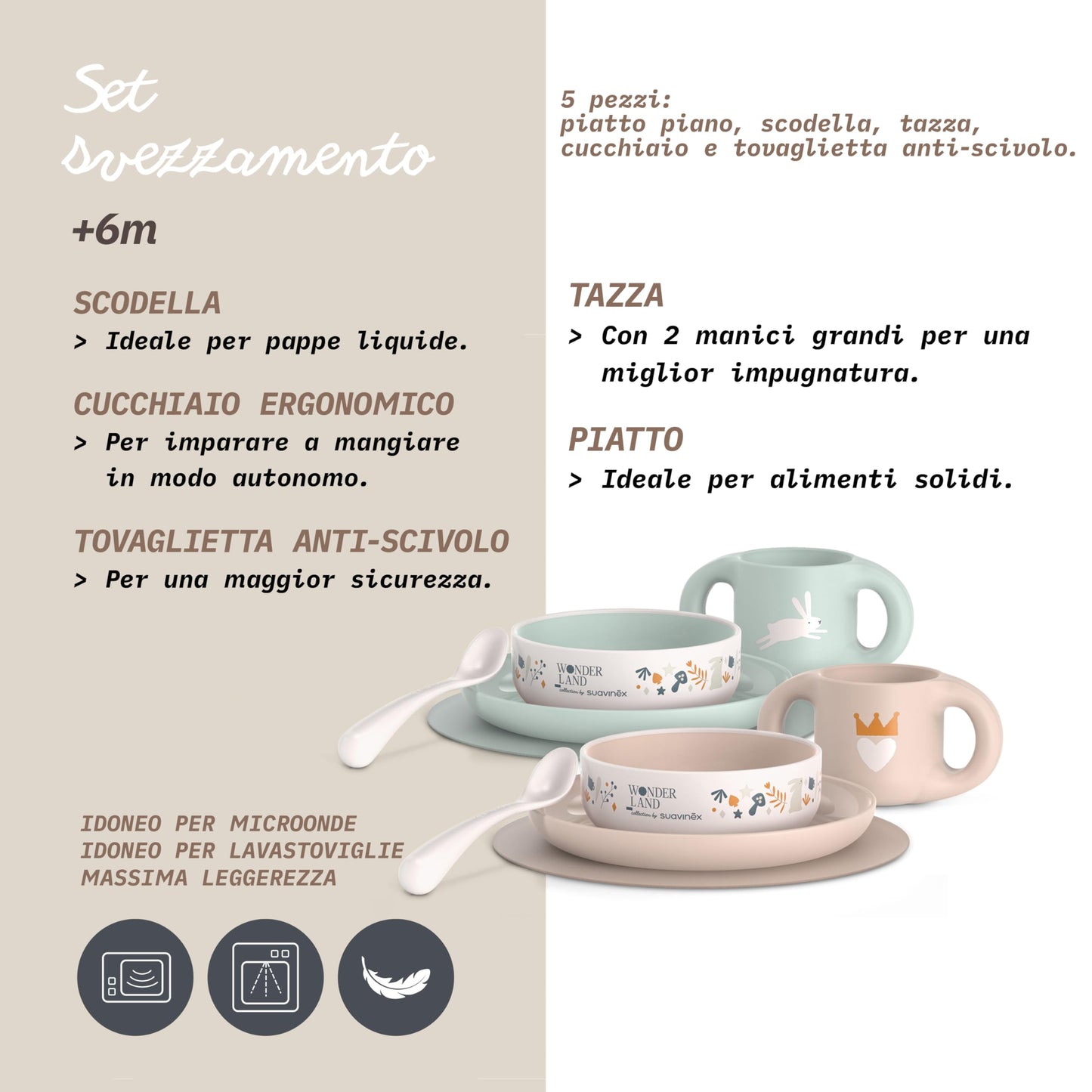 Suavinex Hygge beebide sööginõude komplekt libisemisvastase alusega, roosa