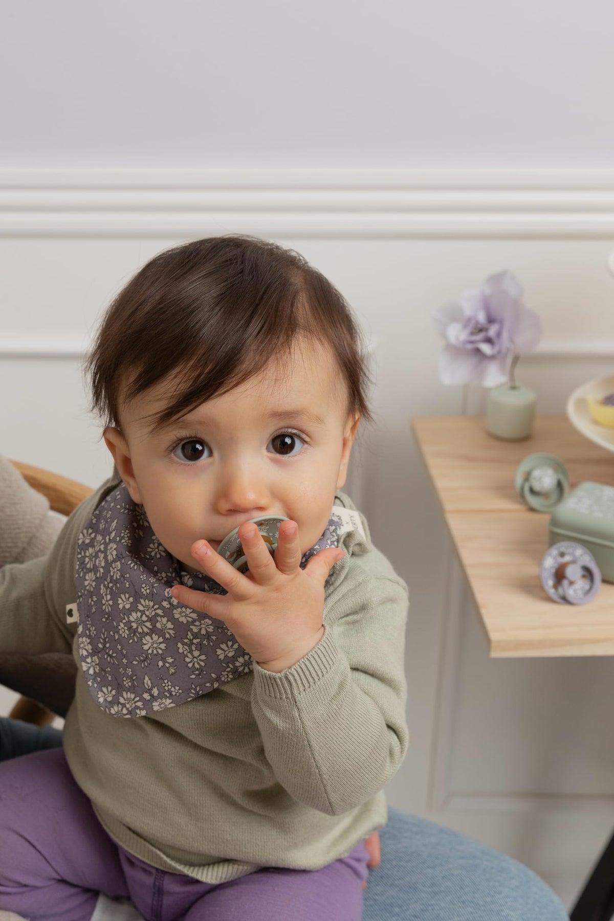 Bibs lutt x Liberty De Lux Eloise Baby Blue, 0+, 2 tk