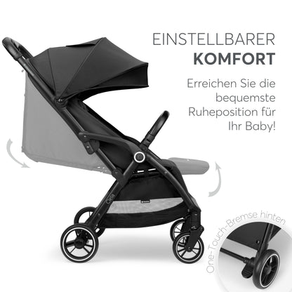 Kikka Boo CIELA kerge reisikäru, automaatne kokkupanek, 7,1 kg, must, kuni 22 kg