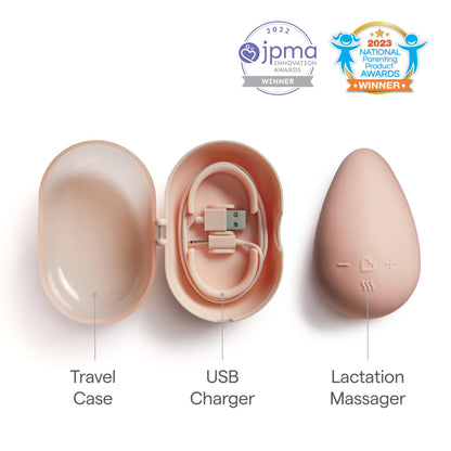 Munchkin Warm Touch laktatsioonimasseerija kuumuse ja vibratsiooniga, vanaroosa (Dusty Rose)