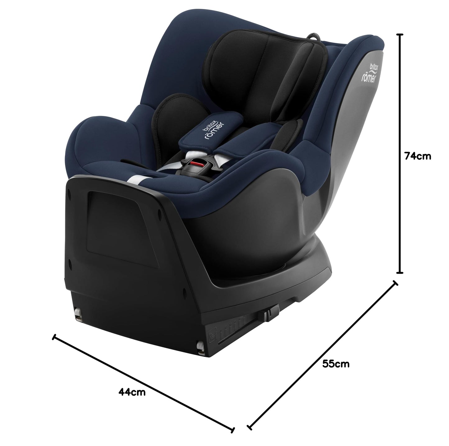 Britax Römer DUALFIX PLUS 360° rotating car seat 40–105 cm, ISOFIX, Night Blue