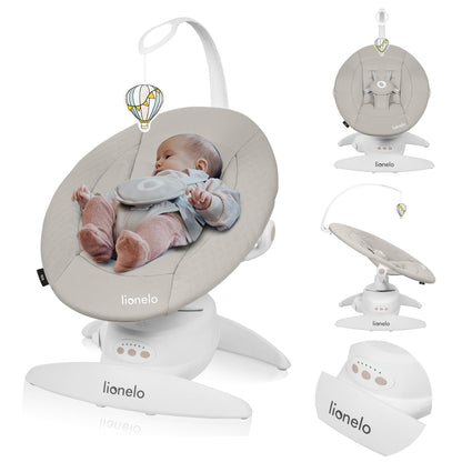 Lionelo Iris elektriline beebikiik 360° pöörlev, beež, kuni 9 kg