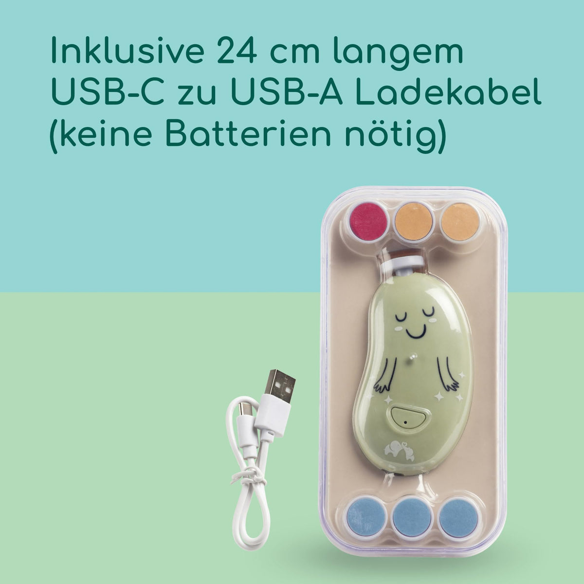 Bebeconfort elektriline beebi küüneviil, roheline, USB-C, 3 kiirust, LED, alates sünnist