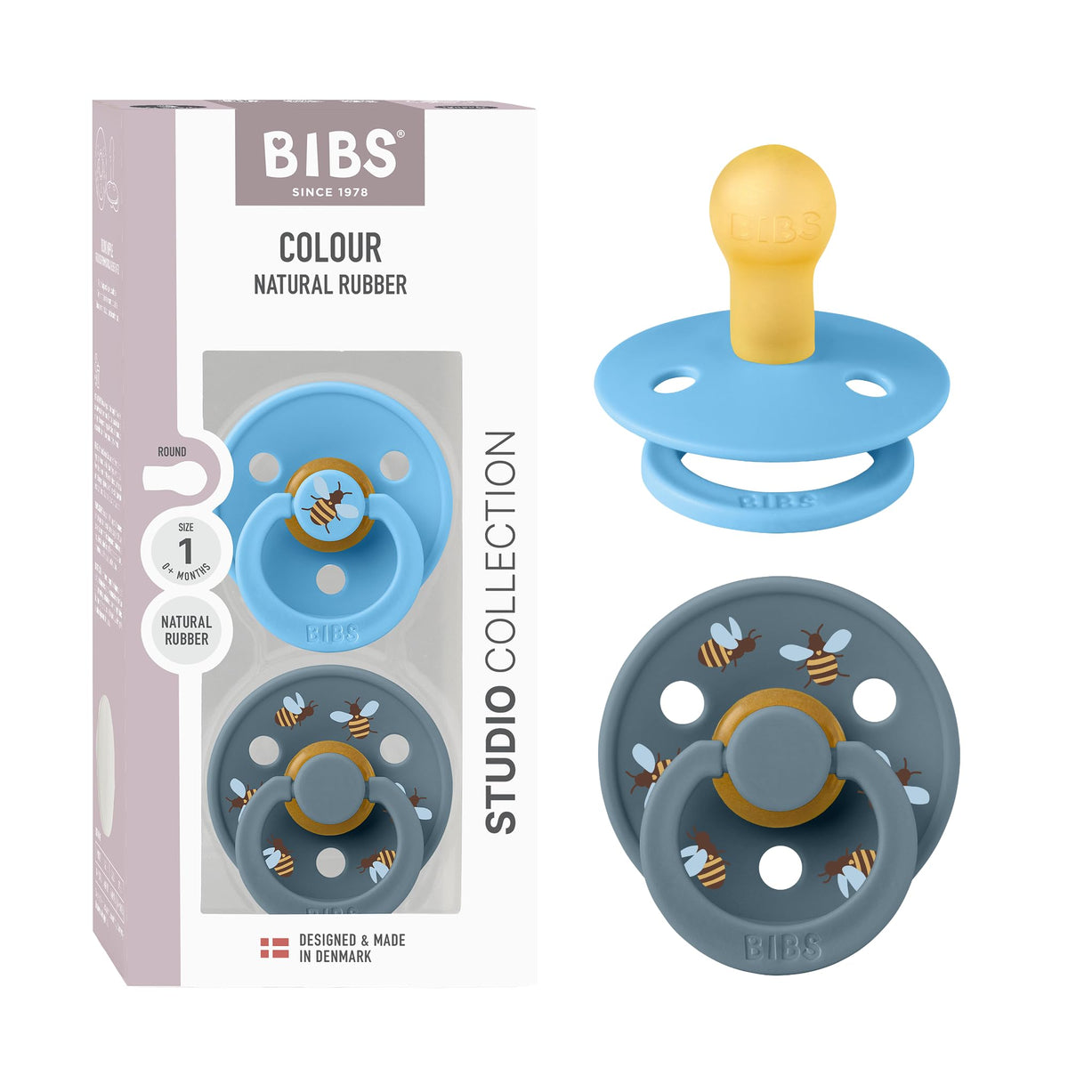 Bibs lutt Colour Studio 2 tk, suurus 1, Breeze/Petrol