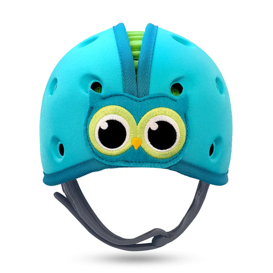 SafeheadBABY beebikiiver Soft Baby Head Protector Owl Blue 7–24 kuud, 40–52 cm